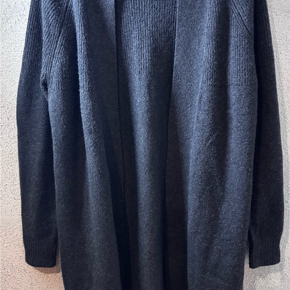 LOFT Gray Open Front Cardigan - Picture 2 of 6